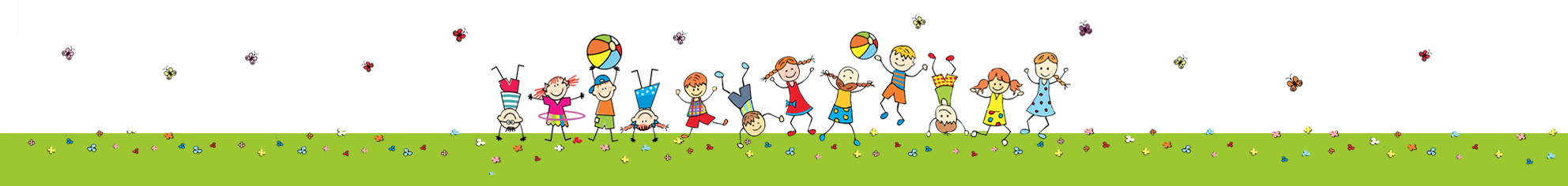 Bambini che giocano sul prato